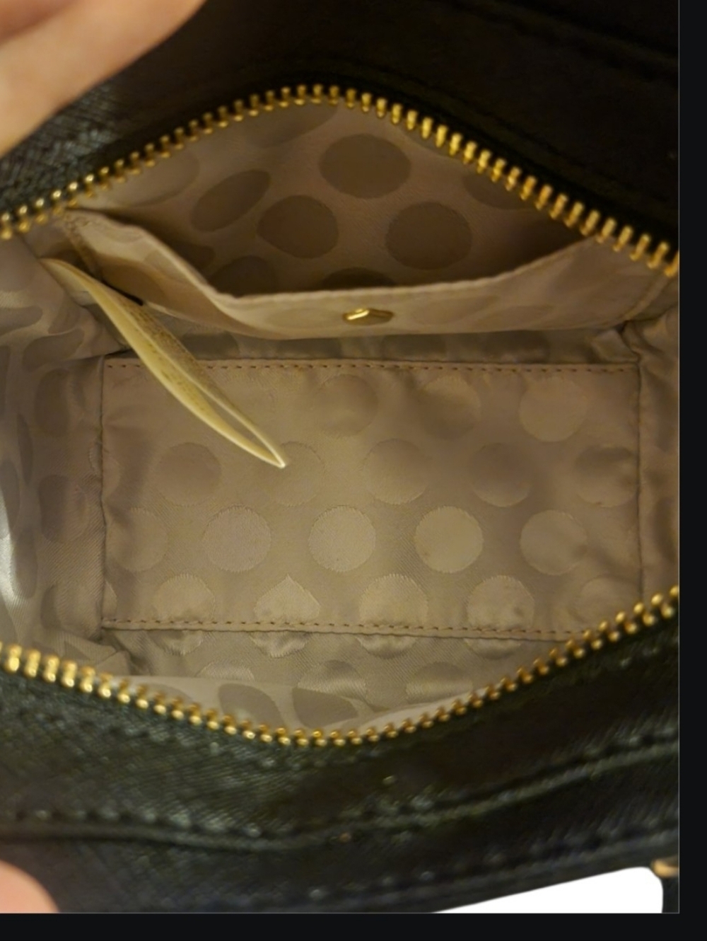 Kate Spade New York Hayden Saffiano Leather Crossbody Mini 2-Tone Black White - Picture 7 of 14